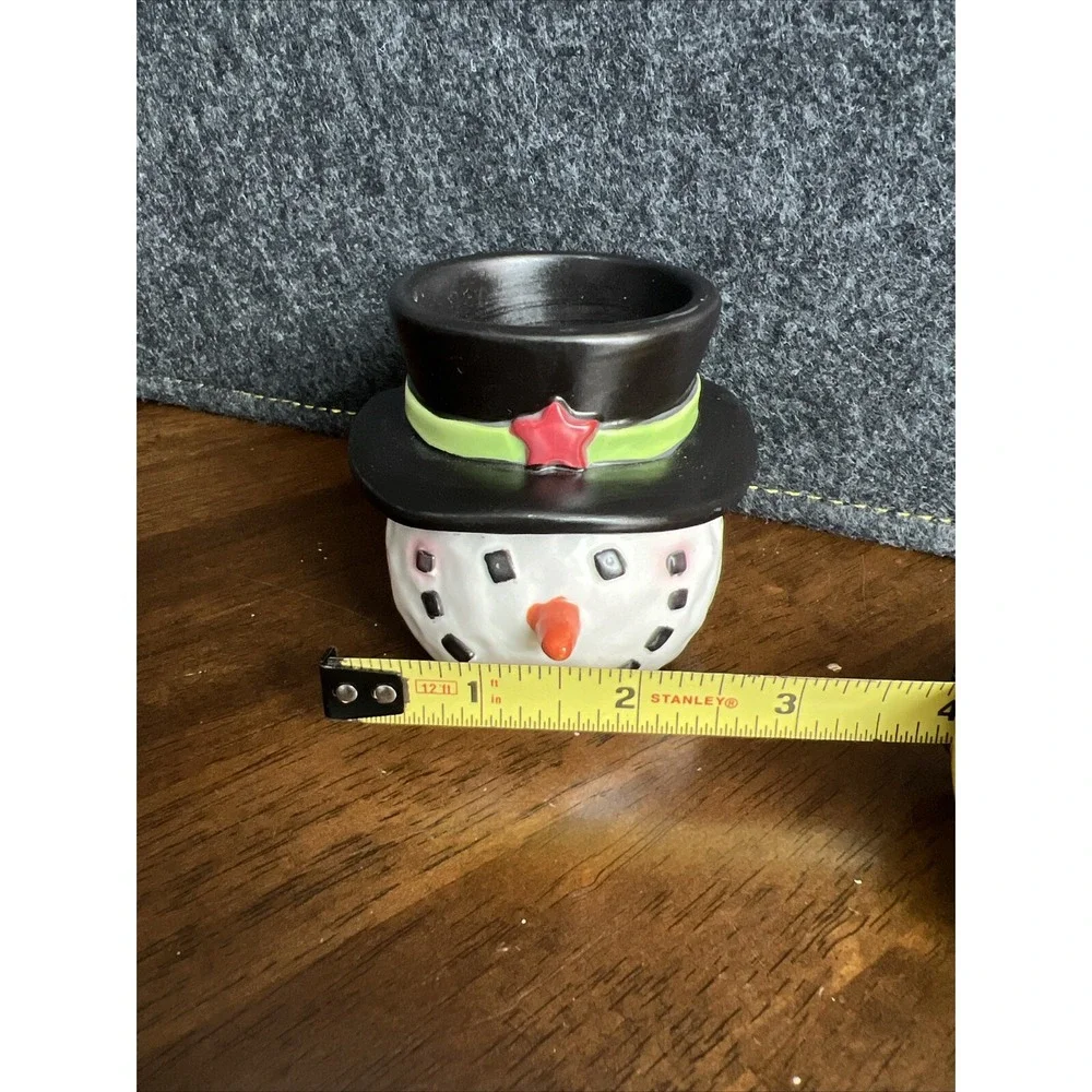 yankee candle snowman‎ tea light holder vintage